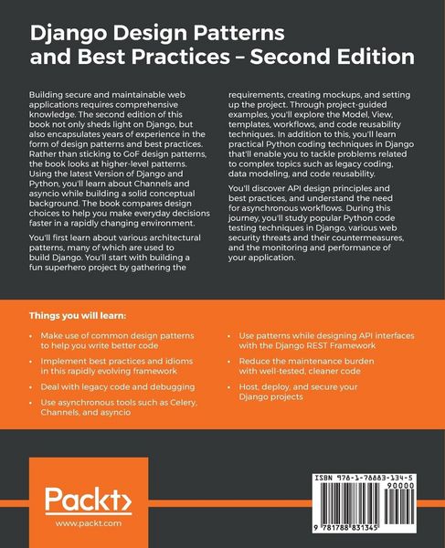 Produktbild: Django Design Patterns and Best Practices - Second Edition