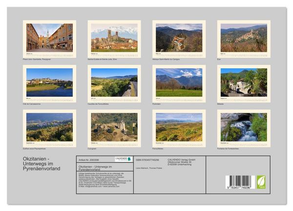 Produktbild: Okzitanien - Unterwegs im Pyren&auml;envorland (hochwertiger Premium Wandkalender 2026 DIN A2 quer), Kunstdruck in Hochglanz