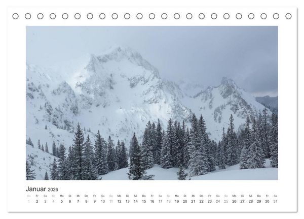 Produktbild: Die sch&ouml;nsten Gipfel der Alpen - Giganten aus Fels und Eis (Tischkalender 2026 DIN A5 quer), CALVENDO Monatskalender