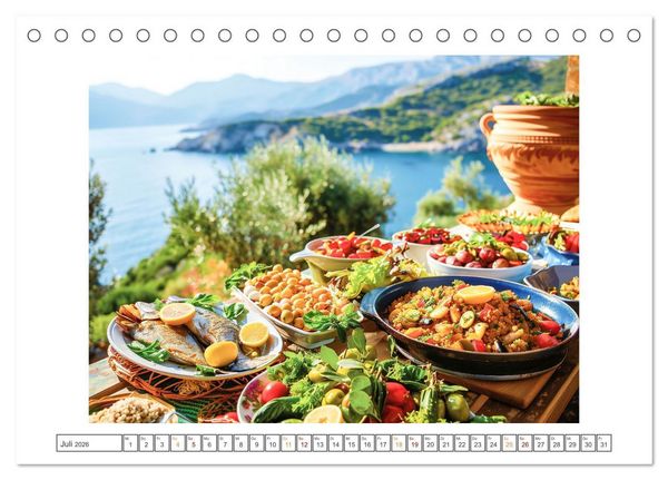 Produktbild: Mediterrane K&uuml;che (Tischkalender 2026 DIN A5 quer), CALVENDO Monatskalender