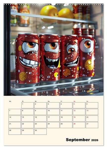 Produktbild: Nachts im K&uuml;hlschrank (Wandkalender 2026 DIN A2 hoch), CALVENDO Monatskalender