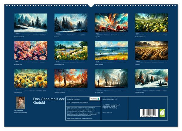 Produktbild: Das Geheimnis der Geduld (hochwertiger Premium Wandkalender 2026 DIN A2 quer), Kunstdruck in Hochglanz