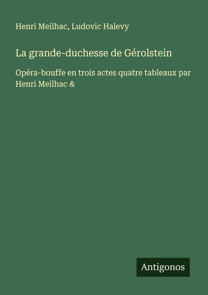 Produktbild: La grande-duchesse de G&eacute;rolstein