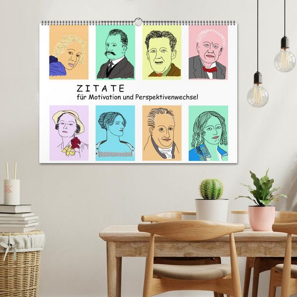 Produktbild: Zitate f&uuml;r Motivation und Perspektivenwechsel (Wandkalender 2026 DIN A2 quer), CALVENDO Monatskalender