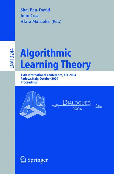 Produktbild: Algorithmic Learning Theory