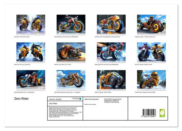 Produktbild: Zero Rider (Wandkalender 2026 DIN A3 quer), CALVENDO Monatskalender