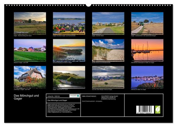 Produktbild: Das M&ouml;nchgut und Gager (hochwertiger Premium Wandkalender 2026 DIN A2 quer), Kunstdruck in Hochglanz
