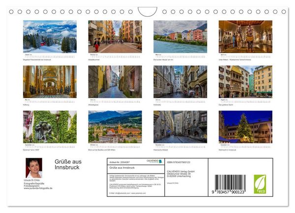 Produktbild: Gr&uuml;&szlig;e aus Innsbruck (Wandkalender 2026 DIN A4 quer), CALVENDO Monatskalender