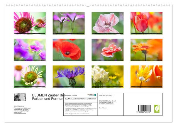 Produktbild: BLUMEN Zauber der Farben und Formen (hochwertiger Premium Wandkalender 2026 DIN A2 quer), Kunstdruck in Hochglanz