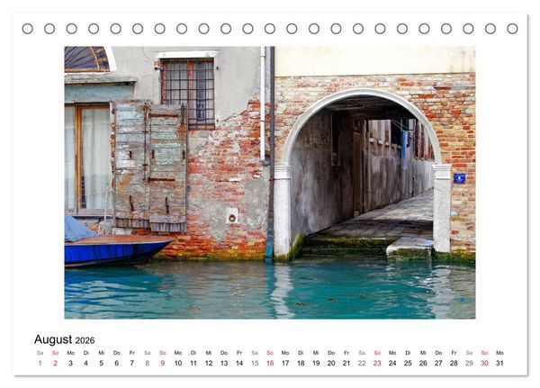 Produktbild: Venedig - Verg&auml;ngliche Sch&ouml;nheit (Tischkalender 2026 DIN A5 quer), CALVENDO Monatskalender