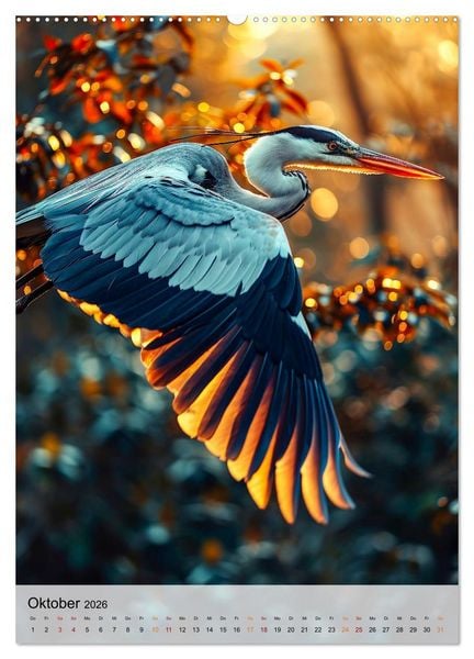 Produktbild: V&ouml;gel - K&uuml;nstler im Flug (hochwertiger Premium Wandkalender 2026 DIN A2 hoch), Kunstdruck in Hochglanz