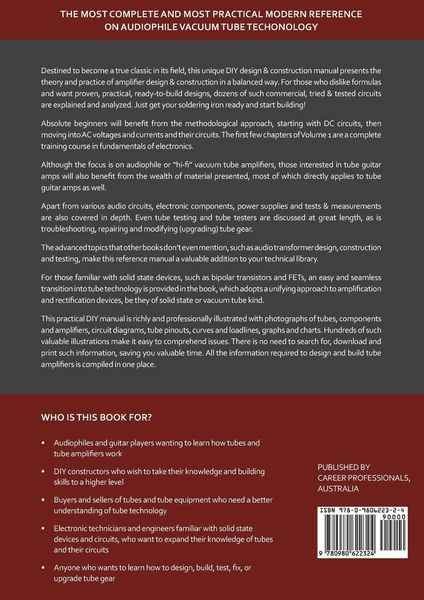 Produktbild: Audiophile Vacuum Tube Amplifiers - Design, Construction, Testing, Repairing & Upgrading, Volume 1