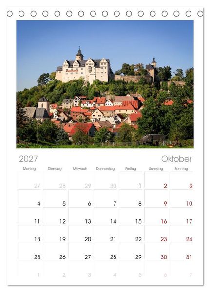 Produktbild: Tischplaner 2027 - Burgen in Deutschland (A5 Tischkalender zum Aufstellen) CALVENDO