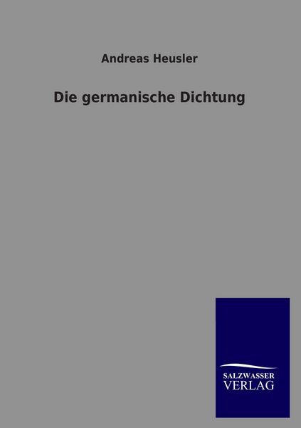 Produktbild: Die germanische Dichtung