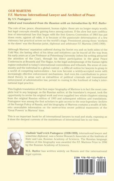 Produktbild: Our Martens:F.F. Martens, International Lawyer and Architecht of Peace