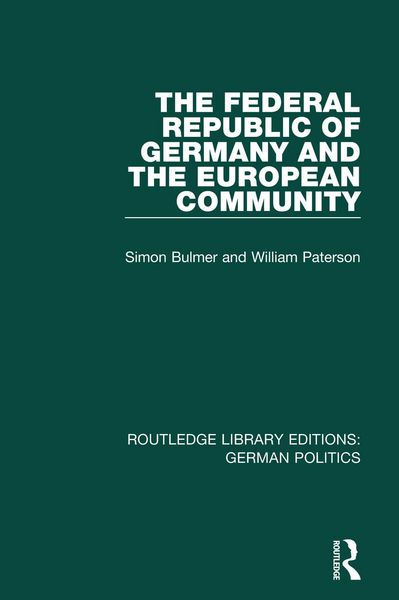Produktbild: The Federal Republic of Germany and the European Community (RLE: German Politics)
