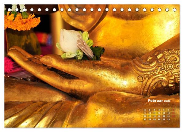 Produktbild: Thailands Buddhas (Tischkalender 2026 DIN A5 quer), CALVENDO Monatskalender