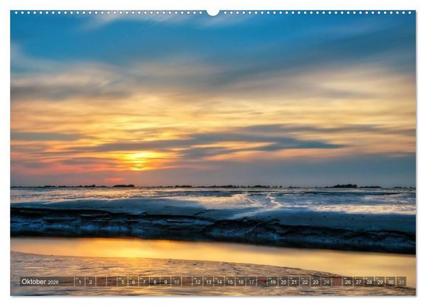 Produktbild: Nordfriesland dunkelbunt &ndash; zwischen T&ouml;nning und Sankt Peter-Ording (Wandkalender 2026 DIN A2 quer), CALVENDO Monatskalender