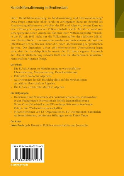 Produktbild: Handelsliberalisierung im Rentierstaat
