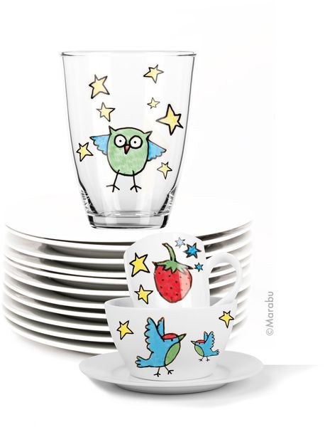 Produktbild: Marabu Porcelain & Glas KIDS, Blister-Sortierung MAXI FUN