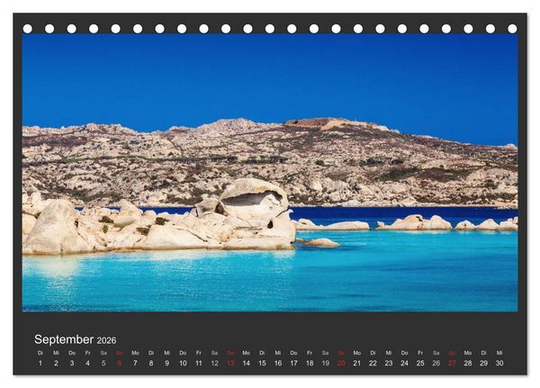 Produktbild: Sardinien - Traumstr&auml;nde am Mittelmeer (Tischkalender 2026 DIN A5 quer), CALVENDO Monatskalender