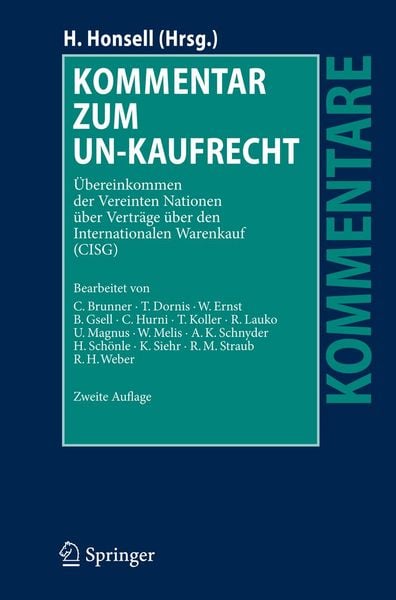 Produktbild: Kommentar zum UN-Kaufrecht