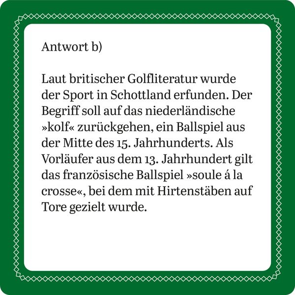 Produktbild: Das Golf-Quiz (Neuauflage)