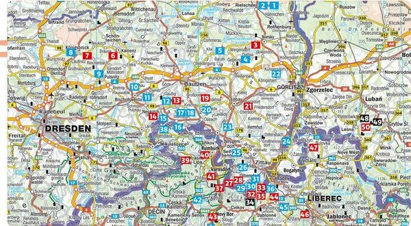 Produktbild: ROTHER Wanderf&uuml;hrer Oberlausitz. 50 Touren im Zittauer und Lausitzer Gebirge im Dreil&auml;ndereck Deutschland, Polen und Tschechien