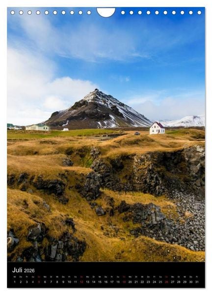Produktbild: Island - Wundervolle Landschaften (Wandkalender 2026 DIN A4 hoch), CALVENDO Monatskalender