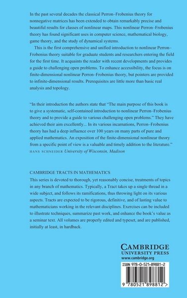 Produktbild: Nonlinear Perron Frobenius Theory