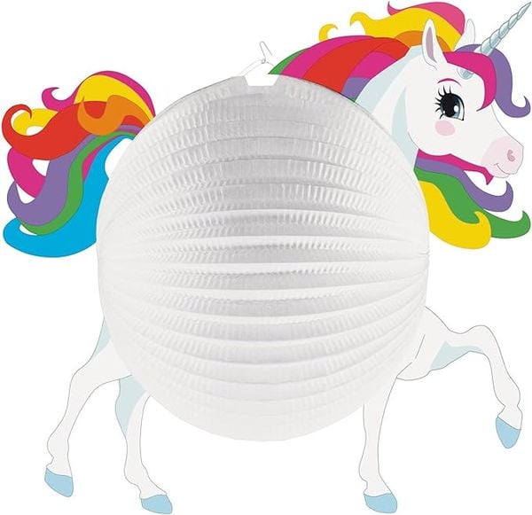 Lampion Einhorn Form Papier 25 cm