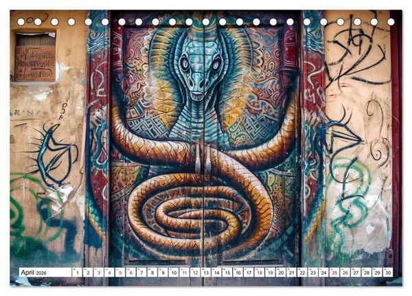 Produktbild: Street Art Graffiti (Tischkalender 2026 DIN A5 quer), CALVENDO Monatskalender
