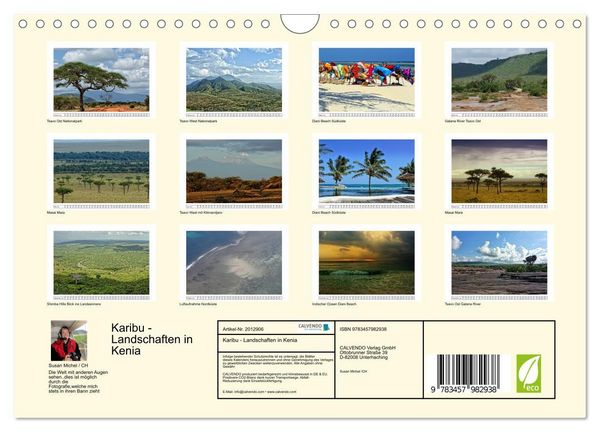 Produktbild: Karibu - Landschaften in Kenia (Wandkalender 2026 DIN A4 quer), CALVENDO Monatskalender