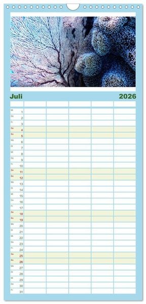 Produktbild: Familienplaner 2026 - Tiefsee - Ein Abenteuer ins Unbekannte. mit 5 Spalten (Wandkalender, 21 x 45 cm) CALVENDO