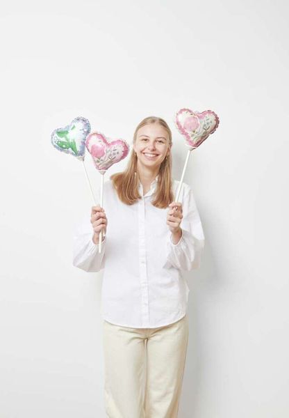 Produktbild: Mini Folienballon Set, Florale Herzen