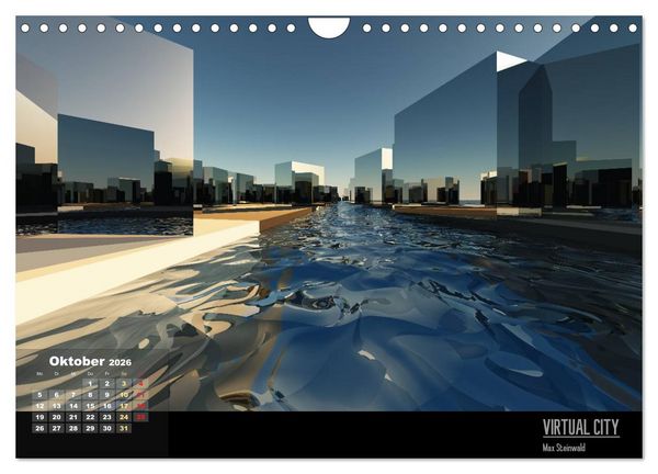 Produktbild: VIRTUAL CITY 2026 CH-Version (Wandkalender 2026 DIN A4 quer), CALVENDO Monatskalender