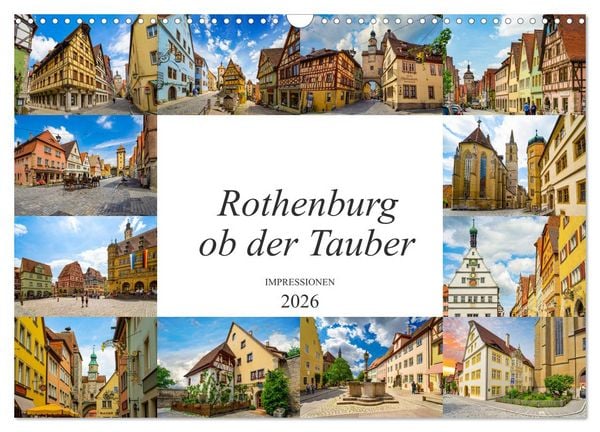 Produktbild: Rothenburg ob der Tauber Impressionen (Wandkalender 2026 DIN A3 quer), CALVENDO Monatskalender