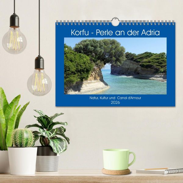 Produktbild: Korfu - Perle an der Adria. Natur, Kultur und Canal D'Amour (Wandkalender 2026 DIN A4 quer), CALVENDO Monatskalender