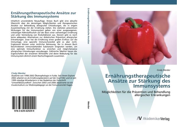 Ernährungstherapeutische Ansätze zur Stärkung des Immunsystems, Taschenbuch von Cindy Werder, AV Akademikerverlag, 978-3-639-42929-9