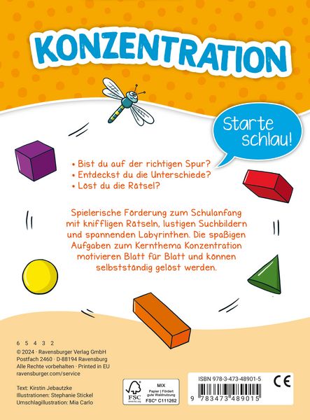 Produktbild: Mein Block zum Schulanfang: Konzentration