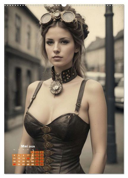 Produktbild: Steampunk erotisch (hochwertiger Premium Wandkalender 2026 DIN A2 hoch), Kunstdruck in Hochglanz