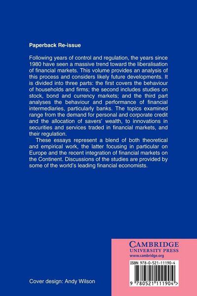Produktbild: Financial Markets Liberalisation and the Role of Banks
