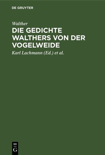 Produktbild: Die Gedichte Walthers von der Vogelweide