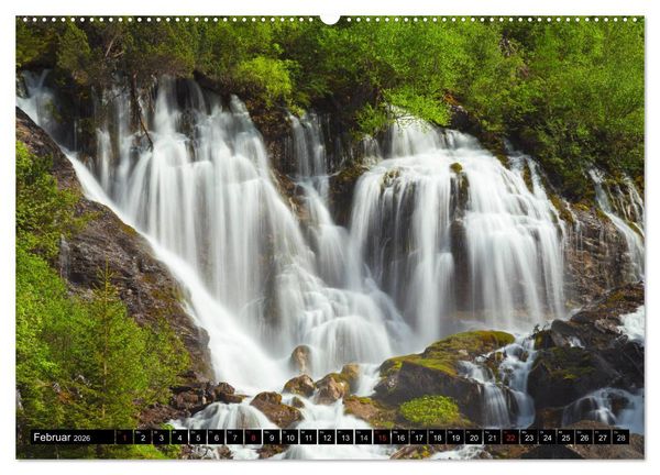 Produktbild: WASSERF&Auml;LLE - Sanfte und tosende Sch&ouml;nheiten (hochwertiger Premium Wandkalender 2026 DIN A2 quer), Kunstdruck in Hochglanz