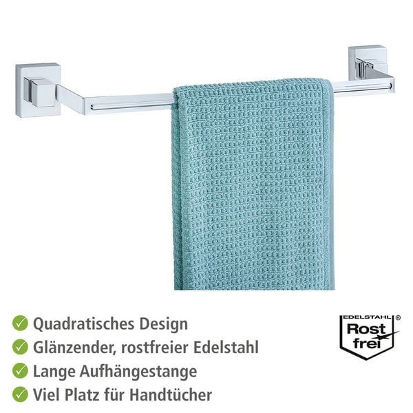 Produktbild: Vacuum-Loc&reg; Badetuchstange Uno Mod. Quadro Edelstahl, Befestigen ohne bohren