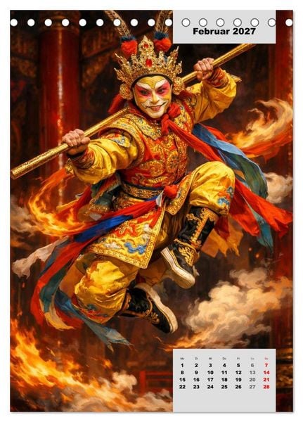 Produktbild: Masken und Magie &ndash; Die Gesichter der Peking-Oper (Tischkalender 2027 DIN A5 hoch), CALVENDO Monatskalender
