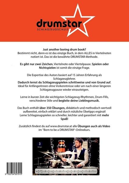 Produktbild: Born to be a DRUMSTAR - Lerne Schlagzeugspielen