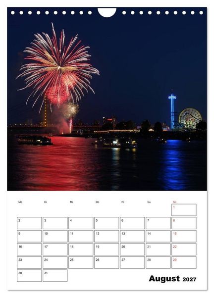 Produktbild: Feuerwerke Terminplaner (Wandkalender 2027 DIN A4 hoch), CALVENDO Monatskalender