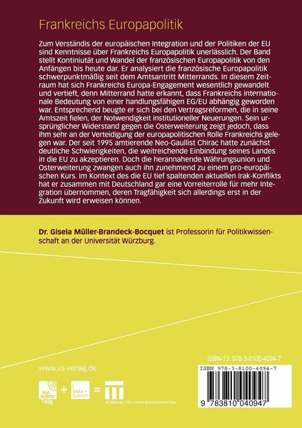 Produktbild: Frankreichs Europapolitik