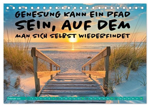 Produktbild: Gute Besserung - mit coolen Spr&uuml;chen (Tischkalender 2026 DIN A5 quer), CALVENDO Monatskalender